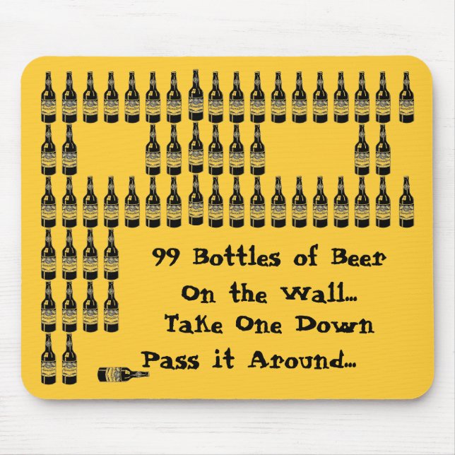 Beer Bottles Mouse Pad (Front)