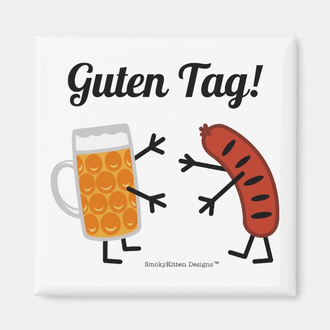 Beer & Bratwurst - Guten Tag! Magnet (Front)