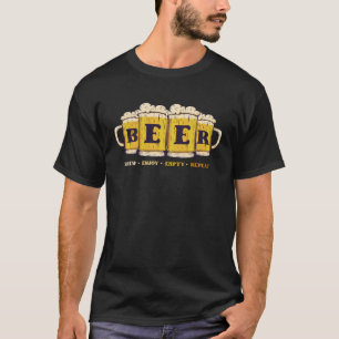 Beer Brew Enjoy Empty Repeat Personality Beer T-Shirt