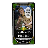 Beer Brewer Custom Photo Homebrewing Bottle Black
