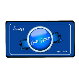Beer Brewery Parody Label Blue Noon Custom