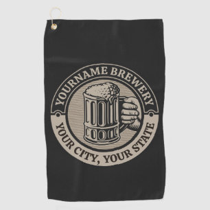 Beer Brewing Personalised NAME Brewery Big Mug Golf Towel