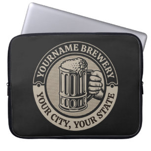 Beer Brewing Personalised NAME Brewery Big Mug Laptop Sleeve