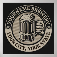 Beer Brewing Personalised NAME Brewery Big Mug