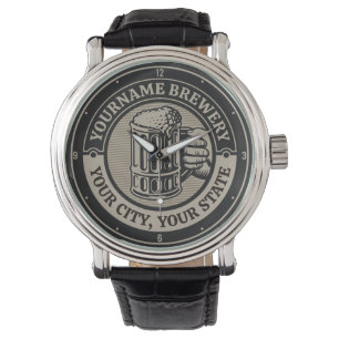 Beer Brewing Personalised NAME Brewery Big Mug Watch