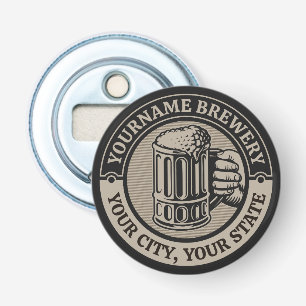 Beer Brewing Personalized NAME Brewery Big Mug Bottle Opener