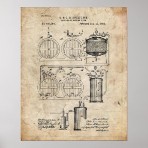 Beer Brewing System Patent Poster