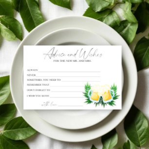 Beer Bridal Shower Advice and Wishes Stationery