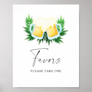 Beer Bridal shower Favours please take one Poster