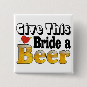 Beer Bride 15 Cm Square Badge