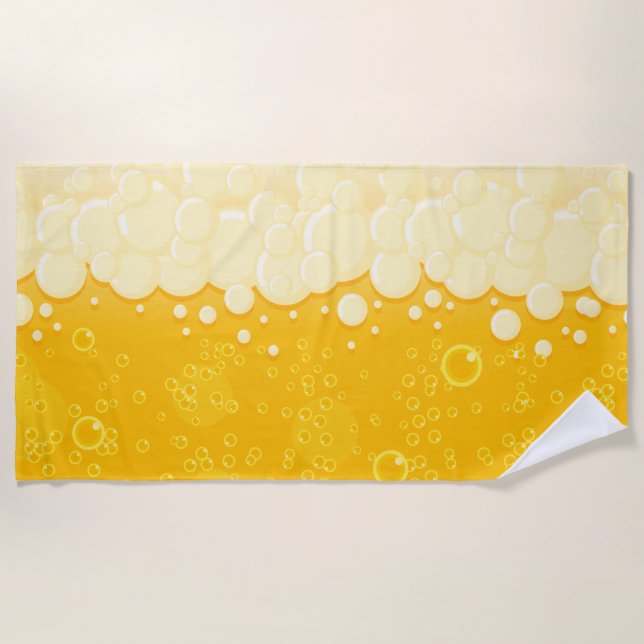 Beer Bubbles 🍺 Beach Towel (Front)