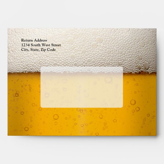Beer Bubbles Close-Up Envelope (Front)
