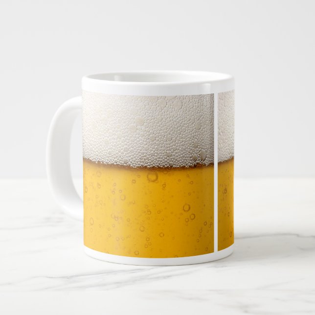 Beer Bubbles Close-Up Large Coffee Mug (Front Left)