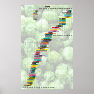 Beer By The Numbers – Hops Poster