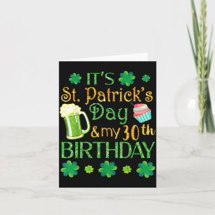 Beer Cake & Shamrocks It's St Patrick Day & Card