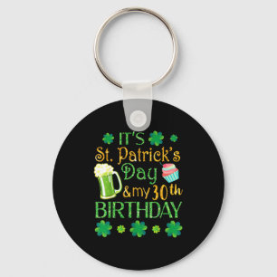 Beer Cake &amp; Shamrocks It's St Patrick Day &amp Key Ring
