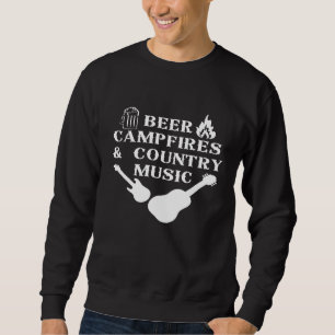 Beer Campfires Country Music Rv Funny Camping Hik Sweatshirt