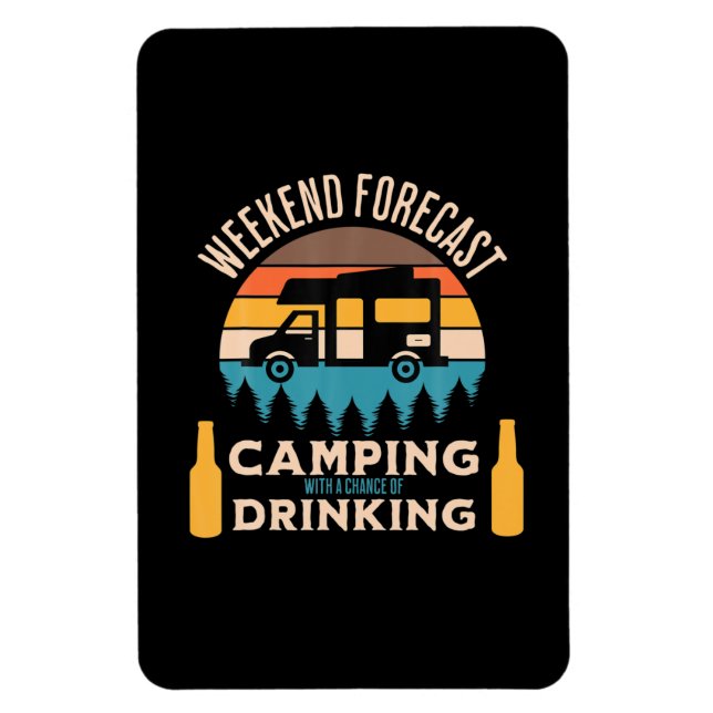 Beer Camping With Beer Birthday Magnet (Vertical)