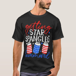 Beer Can 4th Of July Time To Get Star Spangled Ham T-Shirt