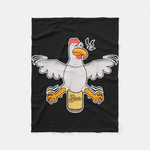 Beer can chicken bbq shirt _ cute backyard bbq fleece blanket
