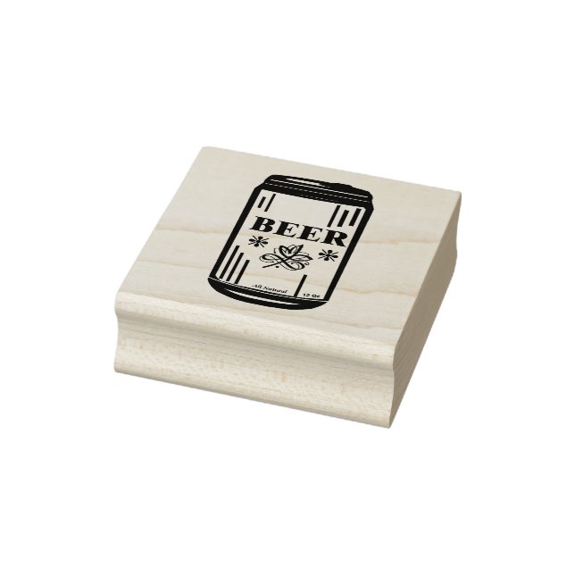 BEER CAN RUBBER STAMP (Stamp)