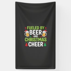 Beer Christmas Cheer Holiday Drinking Vector Banner