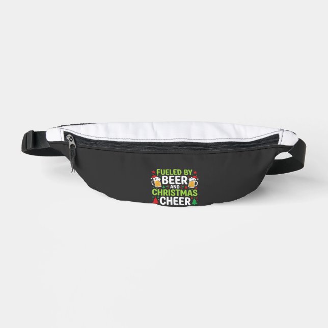 Beer Christmas Cheer Holiday Drinking Vector Bum Bags (Front)