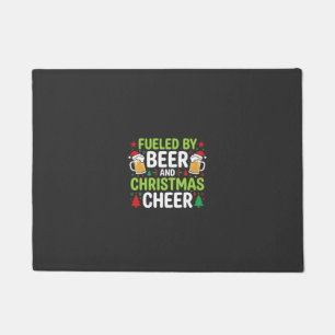 Beer Christmas Cheer Holiday Drinking Vector Doormat