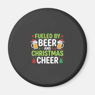 Beer Christmas Cheer Holiday Drinking Vector Magnet