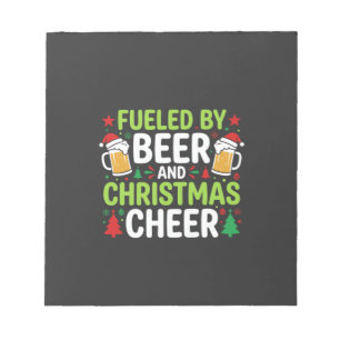 Beer Christmas Cheer Holiday Drinking Vector Notepad