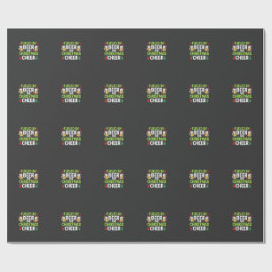 Beer Christmas Cheer Holiday Drinking Vector Wrapping Paper