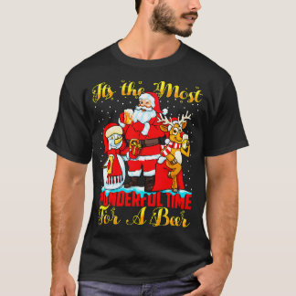 Beer Christmas Merry Beermas Its The Most Wonderfu T-Shirt