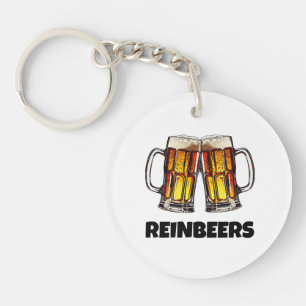 Beer Christmas Reinbeers Key Ring