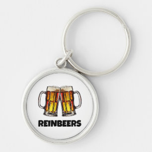 Beer Christmas Reinbeers Key Ring