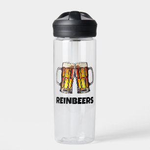 Beer Christmas Reinbeers Water Bottle