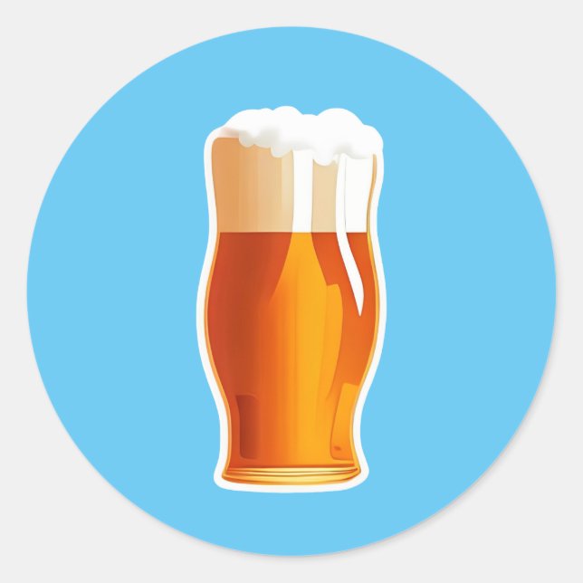 Beer Classic Round Sticker (Front)