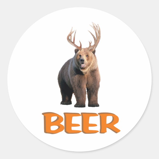 Beer Classic Round Sticker (Front)