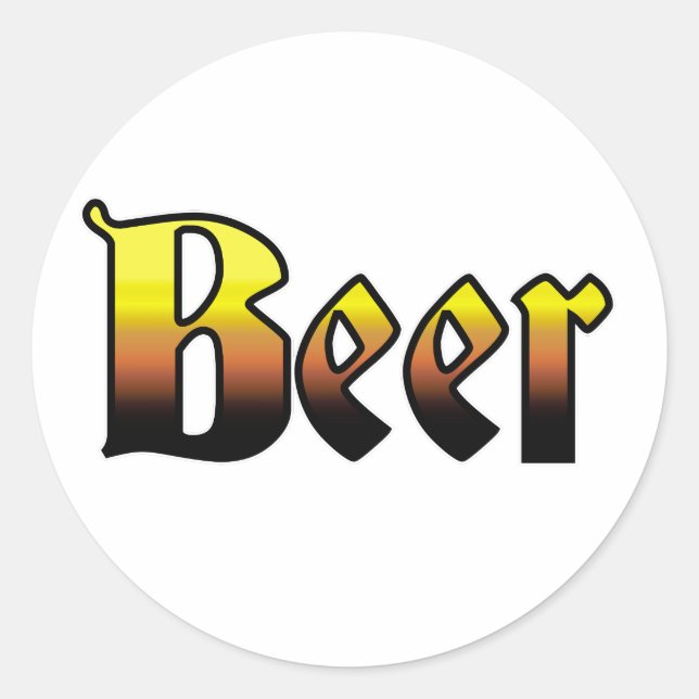 Beer Classic Round Sticker (Front)
