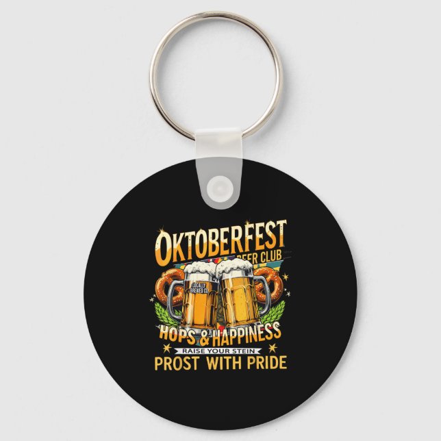 Beer Club Prost With Pride Gift Drinking Team  Key Ring (Front)