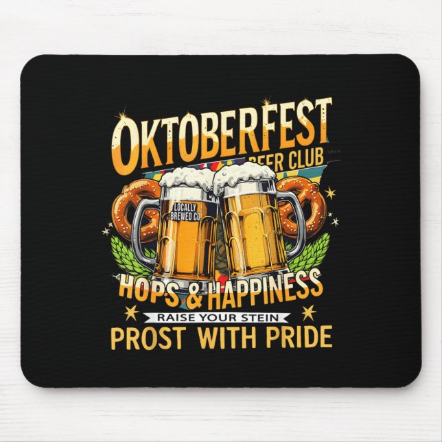 Beer Club Prost With Pride Gift Drinking Team  Mouse Pad (Front)