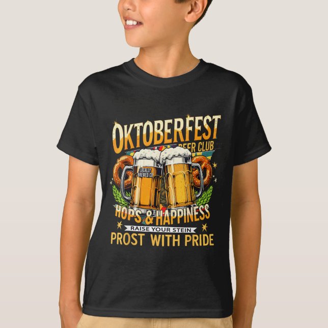 Beer Club Prost With Pride Gift Drinking Team  T-Shirt (Front)