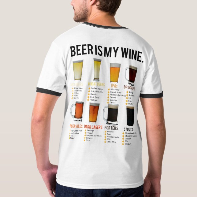 Beer Connoisseur Funny 'Lax' Night Out Shirt  (Back Full)