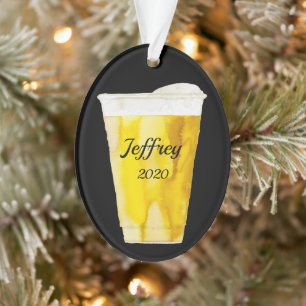 Beer Cup Personalized Ornament