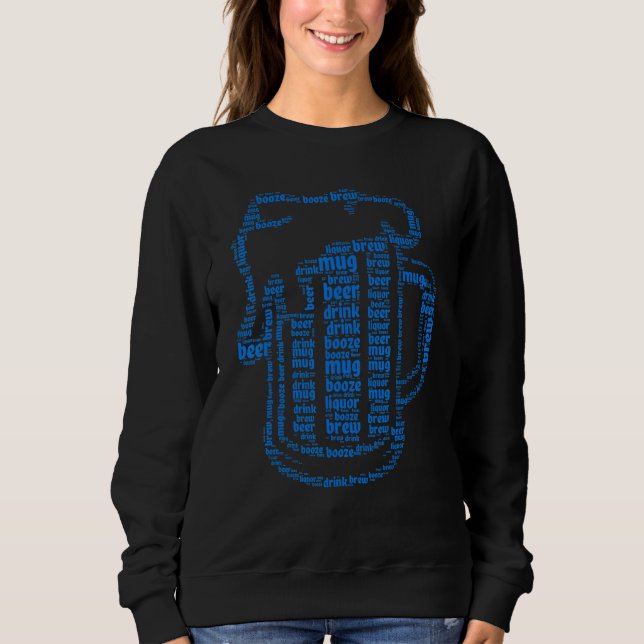 Beer  Dad Beer Mug Word Cloud Sweatshirt (Front)
