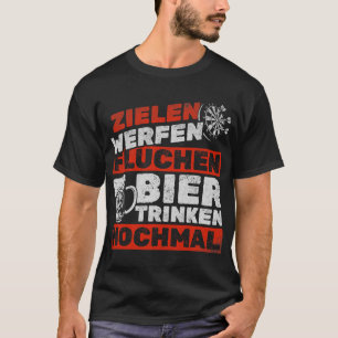 Beer Darts Target Throwing Curse Beer Drink Again  T-Shirt