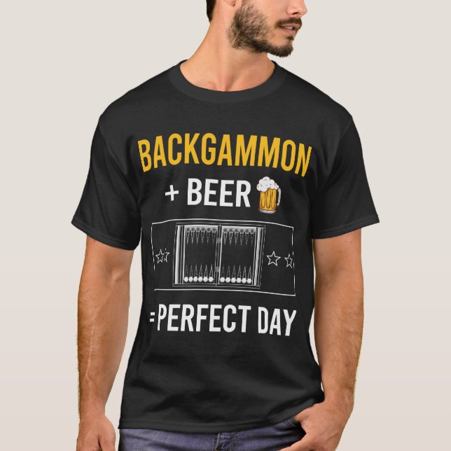Beer Day Backgammon T-Shirt (Front)