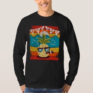 Beer Day beach pineapple and sunglasses beer runni T-Shirt