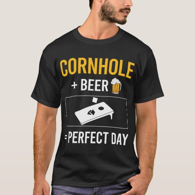 Beer Day Cornhole T-Shirt (Front)