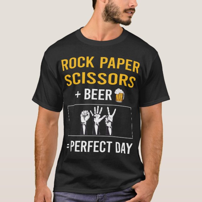 Beer Day Rock Paper Scissors T-Shirt (Front)