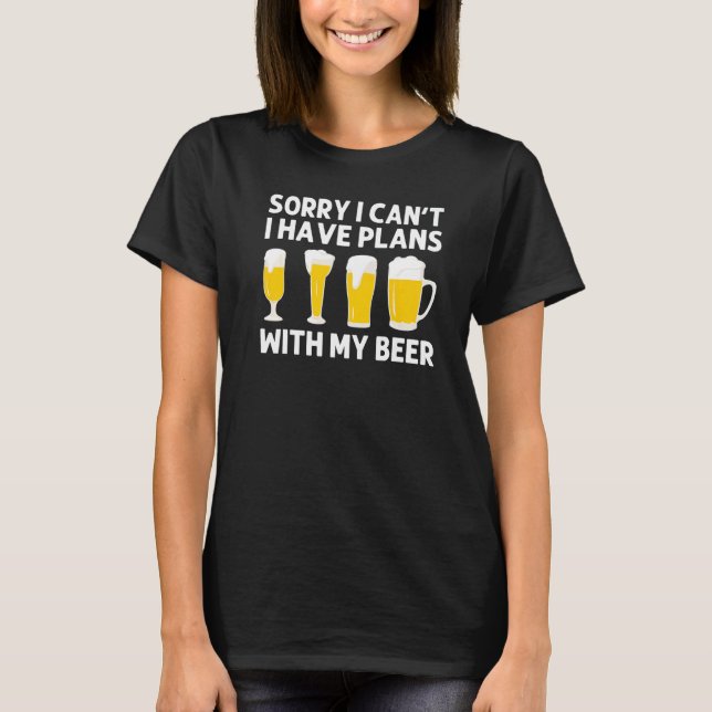 Beer Designs For Men Women Cerveza Drinkers Alcoho T-Shirt (Front)